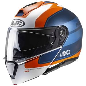 Capacete HJC I90 Wasco Azul Laranja Branco