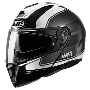 Capacete HJC I90 Wasco Cinza Branco Preto