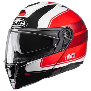 Capacete HJC I90 Wasco Vermelho Branco Preto