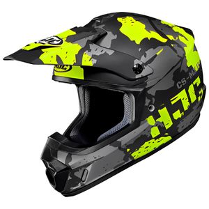 Capacete HJC Off CSMXII Ferian Cinza Verde Fosco