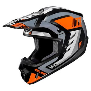 Capacete HJC Off CSMXII Phyton Cinza Laranja Branco