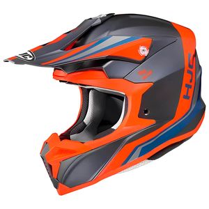 Capacete HJC Off I50 Flux Preto Laranja Cinza Azul