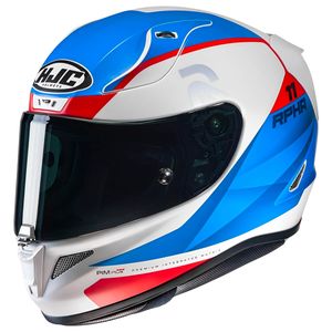 Capacete HJC RPHA 11 Texen Branco Azul Vermelho