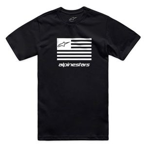 Camiseta Alpinestars Flag Preto Branco