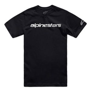 Camiseta Alpinestars Linear Wordmark 2.0 Preto Branco