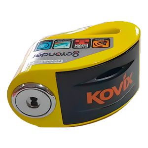 Trava Disco Com Alarme KT6-Y Amarelo - Kovix