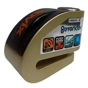 Trava Disco Com Alarme KT6-AG Dourado - Kovix