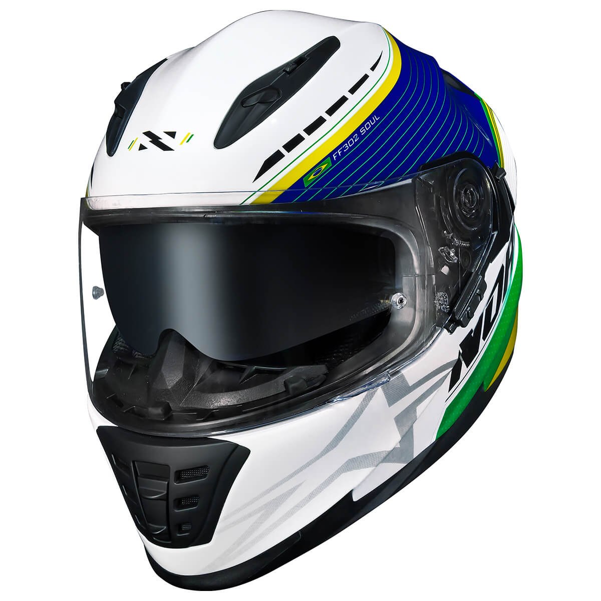 Capacete Original Norisk FF302 Soul Grand Prix Brazil - MotoBR