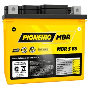 Bateria Pioneiro YTZ-6V MBR 5-BS Biz 125 Cb 300 Cg 125 Ybr 125
