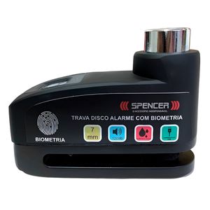 Trava Disco Com Alarme E Biometria Digital Preto - Spencer