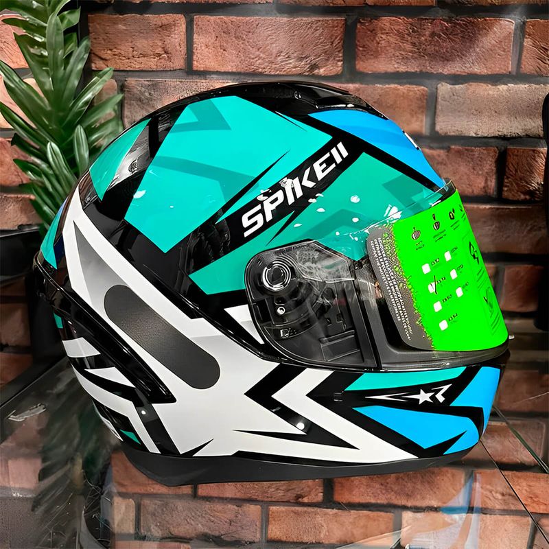 CAPACETE-PEELS-SPIKE-2-1ST-PRETO-VERDE-AGUA-8