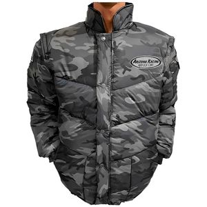 Jaqueta Arizona Masculina Camuflada Cinza Escuro