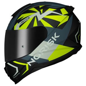 Capacete Fechado Norisk Razor GodSpeed Fosco Azul Verde