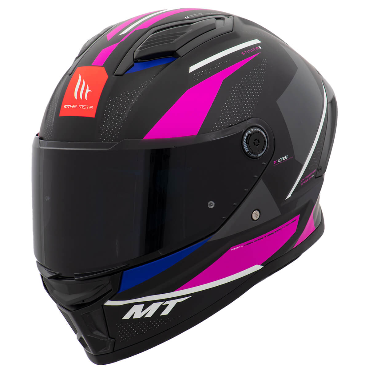 Capacete MT Stinger 2 Cheste C8 Rosa Fosco - MotoBR