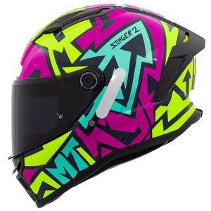 Capacete MT Fechado Stinger 2 Meld C8 Rosa