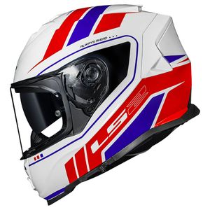 Capacete Fechado LS2 FF800 Storm Fist Branco Vermelho