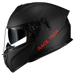 Capacete Escamoteável Race Tech Signal Monocolor Preto Fosco