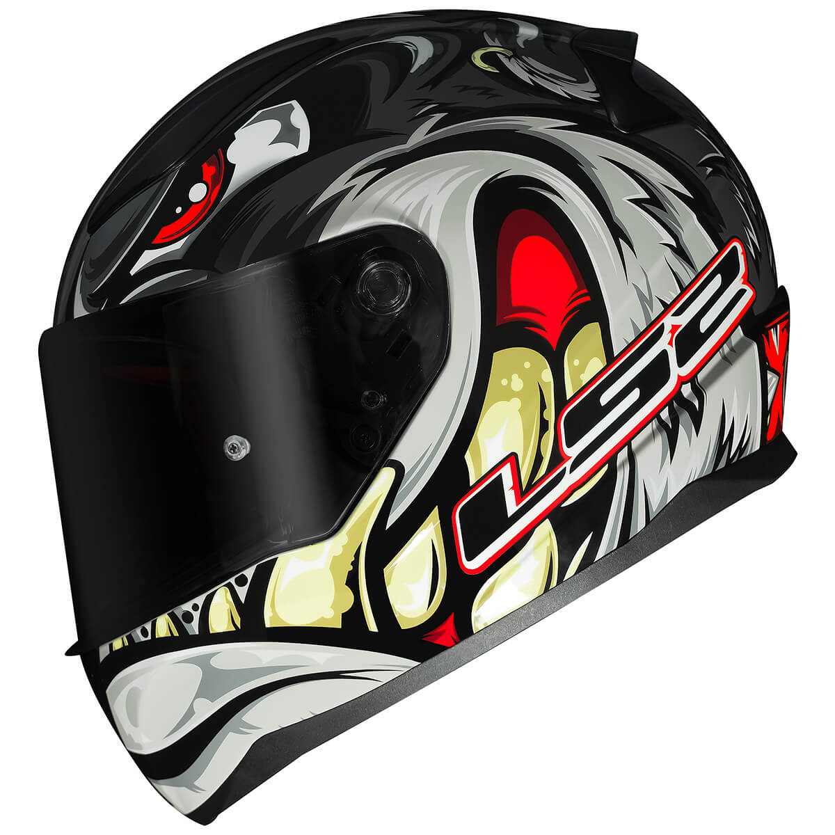 Capacete Original LS2 FF353 Rapid Spox Cinza Vermelho - MotoBR