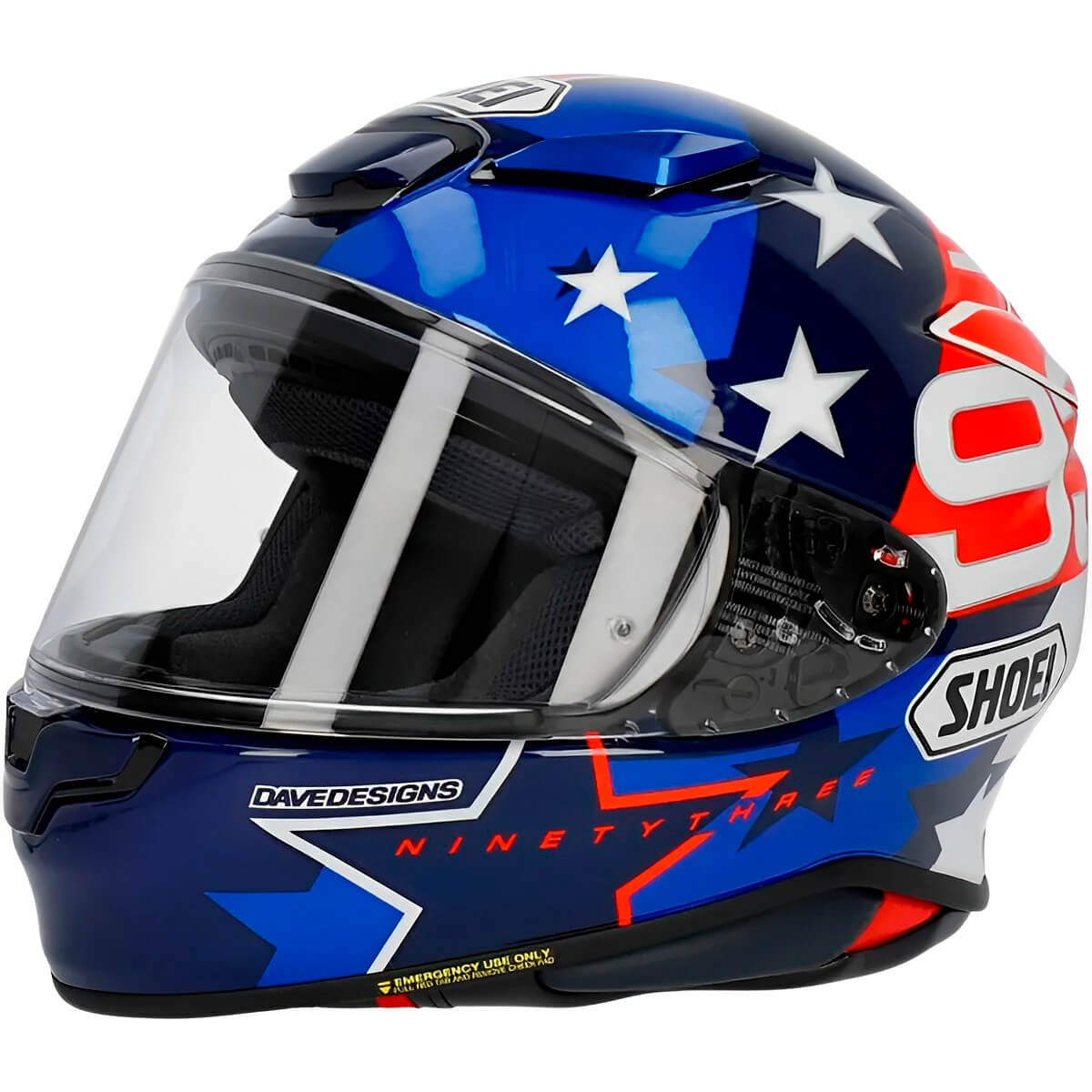 Capacete Fechado Shoei NXR 2 Marquez American Spirit TC-10 - MotoBR