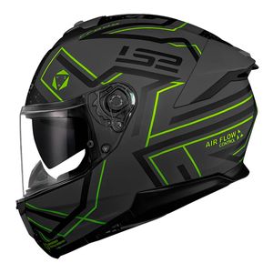 Capacete Fechado LS2 FF808 Stream 2 Maze Cinza Preto