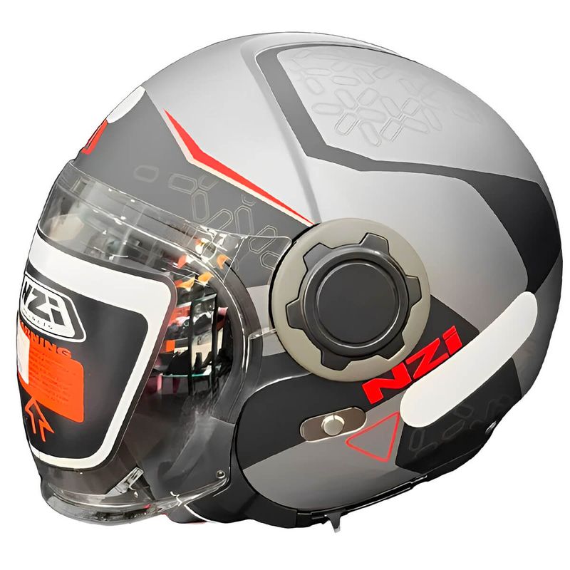 CAPACETE-ABERTO-NZI-RINGWAY-DUO-XTRAINER-CINZA-VERMELHO-FOSCO-1