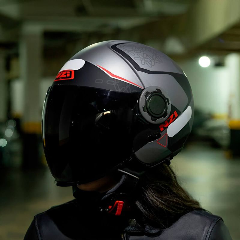 CAPACETE-ABERTO-NZI-RINGWAY-DUO-XTRAINER-CINZA-VERMELHO-FOSCO-4