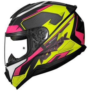 Capacete Fechado Norisk Razor Speedmax Fosco Preto Amarelo Rosa