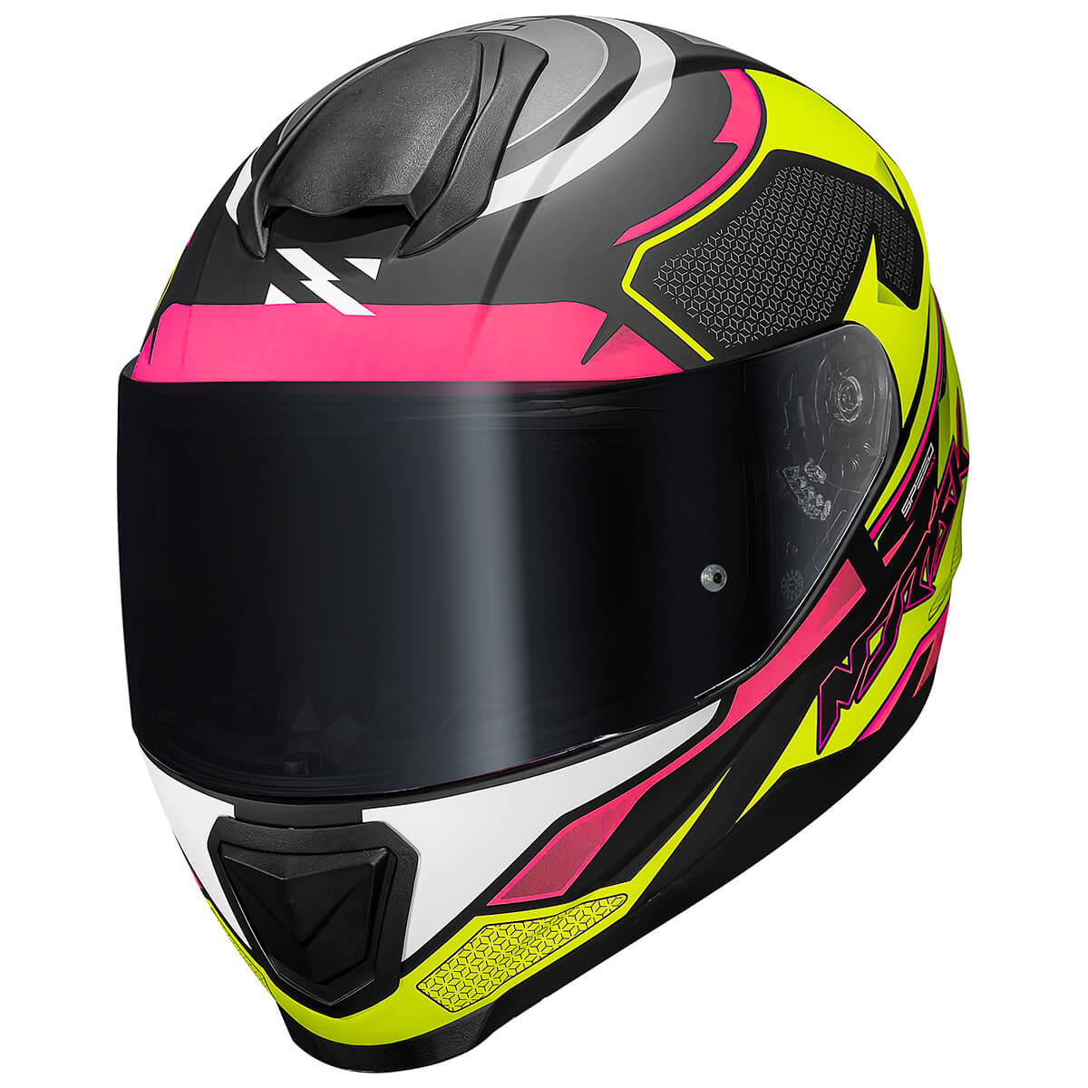 Capacete Original Norisk Razor Speedmax Fosco Preto Amarelo Rosa