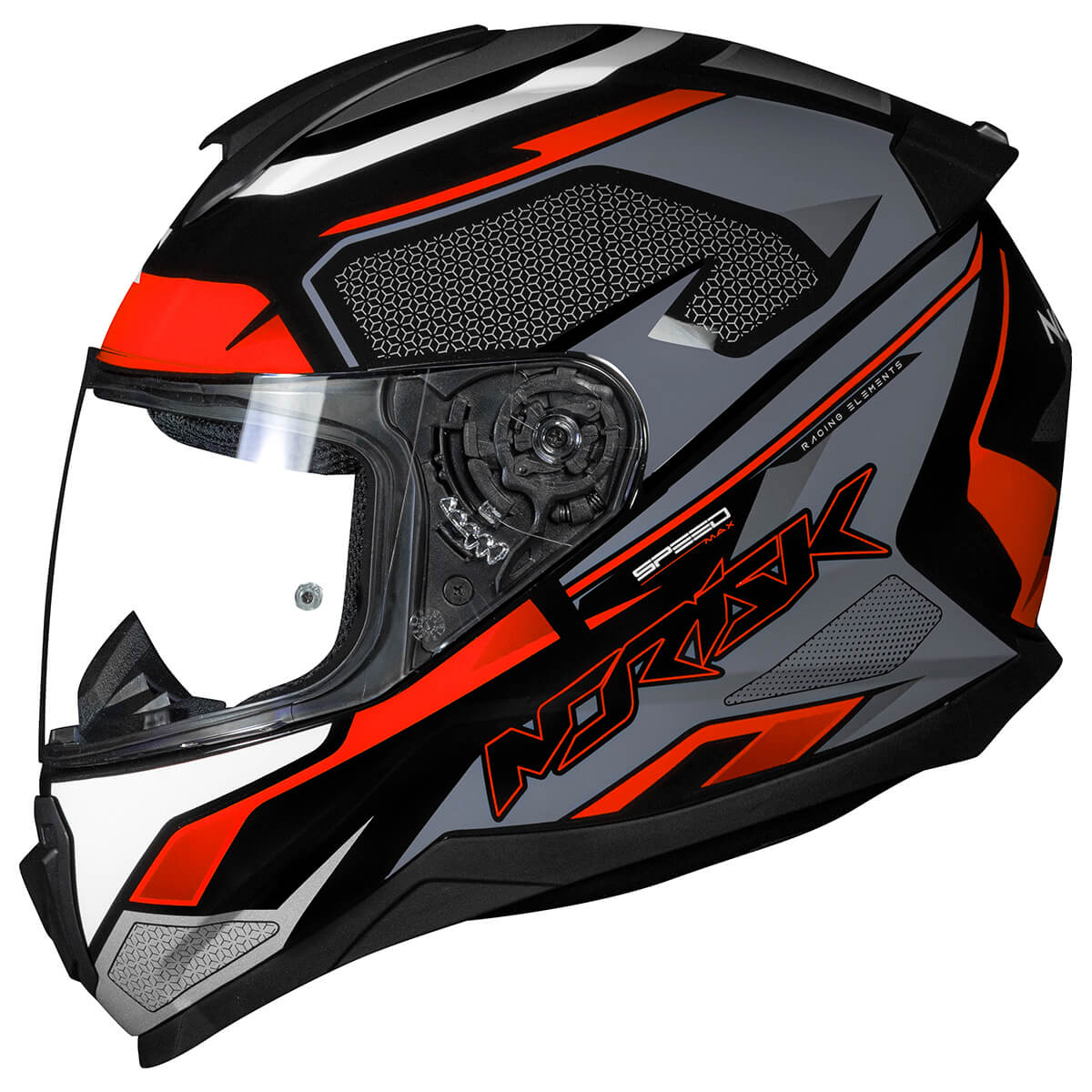 Capacete Original Norisk Razor Speedmax Preto Laranja - MotoBR