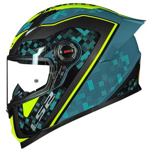 Capacete Fechado LS2 FF358 S Striker Azul Amarelo