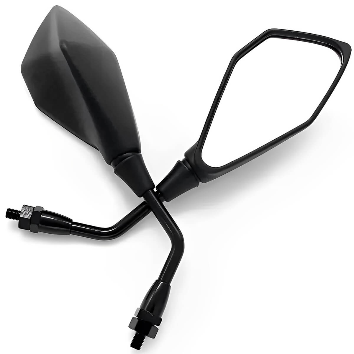 Retrovisor Kawasaki Z400 Z800 Rosca Yamaha Haste Longa Par - MotoBR