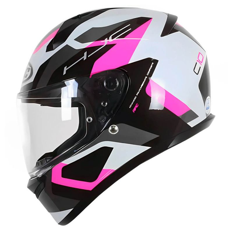 CAPACETE-FECHADO-HJC-C10-TINS-BRANCO-CINZA-PRETO-ROSA-2