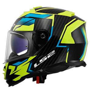 Capacete Fechado LS2 FF800 Storm Tracker Preto Amarelo