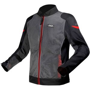 Jaqueta Ls2 Airy Preto Cinza Vermelho Masculina