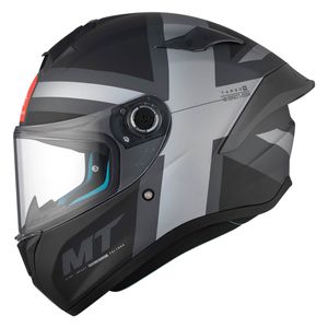 Capacete Fechado MT Targo S Britain C2 Preto Fosco
