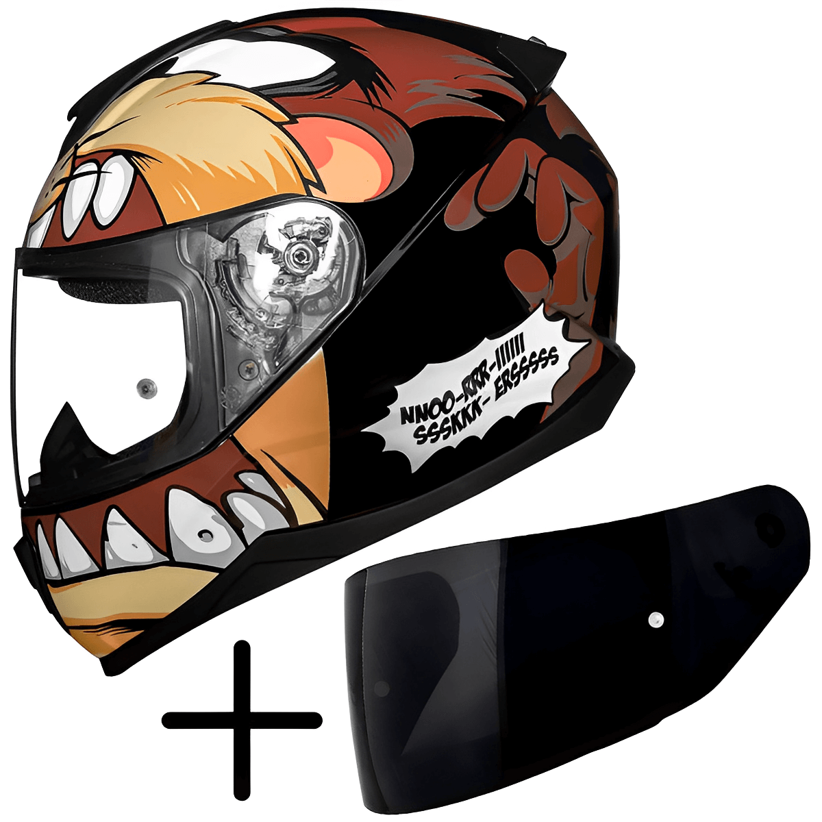 Capacete Original Norisk Razor Taz Preto + Viseira Fumê