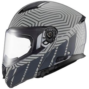 Capacete Escamoteável Texx Kratos Cyber Cinza Fosco