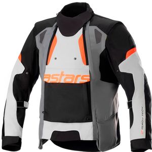 Jaqueta Alpinestars Halo Drystar Cinza Escuro Gelo Preto