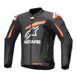 Jaqueta Alpinestars GP Plus V4 Preto Vermelho Fluo Branco