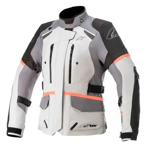 Jaqueta Alpinestars Stella Andes V3 Drystar Cinza Gelo Cinza Escuro Preto Coral
