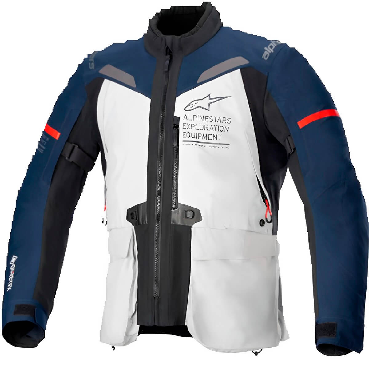 Jaqueta Alpinestars ST 7 2L Gore-Tex Cinza Gelo Azul Escuro - MotoBR