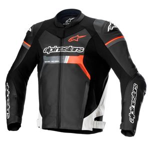 Jaqueta Alpinestars GP Force Preto Branco Vermelho Fluo