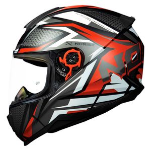Capacete Norisk Razor Sharp Preto Vermelho