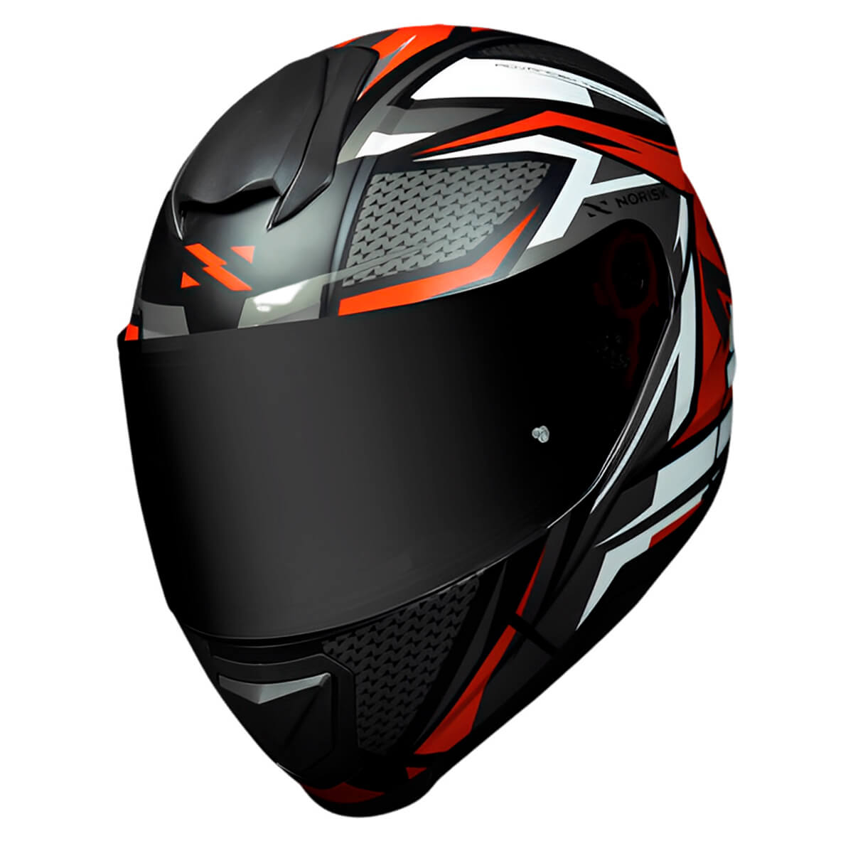 Capacete Original Norisk Razor Sharp Preto Vermelho - MotoBR