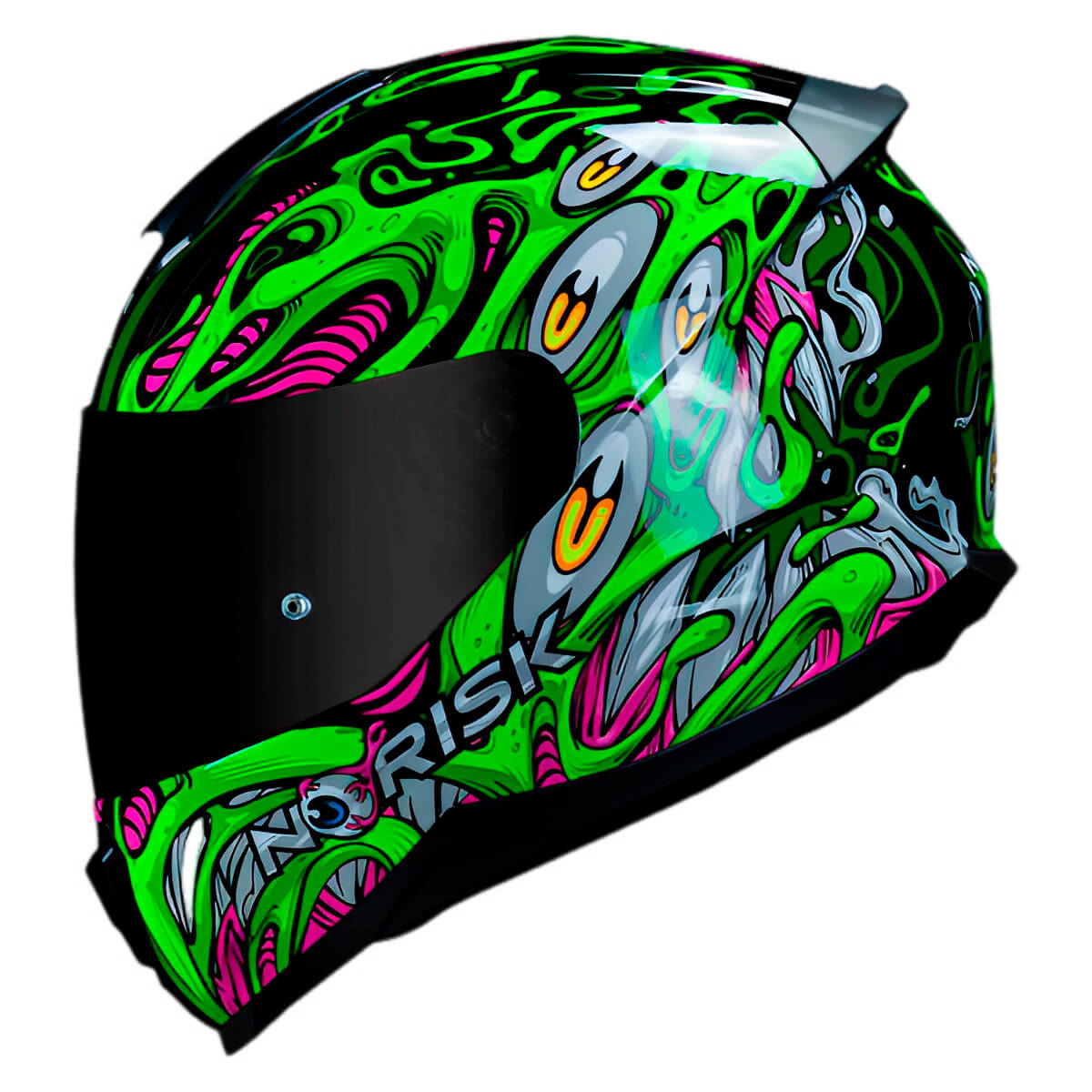 Capacete Original Norisk Razor Parasite Verde - MotoBR