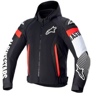 Jaqueta Alpinestars Zaca Air Preto Branco Vermelho Fluo