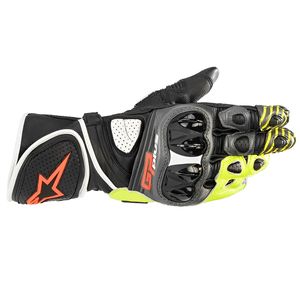 Luva Alpinestars GP Plus R V2 Cinza Preto Amarelo Vermelho