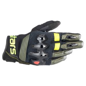 Luva Alpinestars Halo Forest Preto Amarelo Fluo