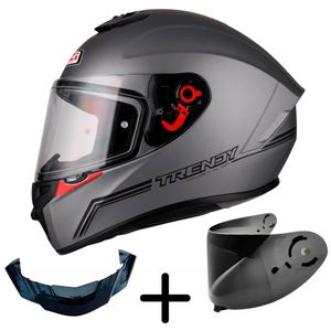 Capacete NZI Trendy 3 Stream Solid Nouveau Antracite Fosco