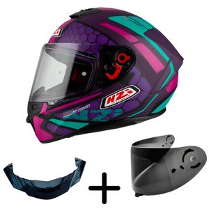 Capacete NZI Trendy 3 Stream Roxo Rosa Fosco